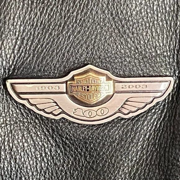 Authentic Harley Davidson Women’s Leather 100th Anniversary leather Jacket Small - Picture 4 of 9